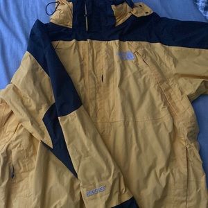 The North Face black/yellow coat